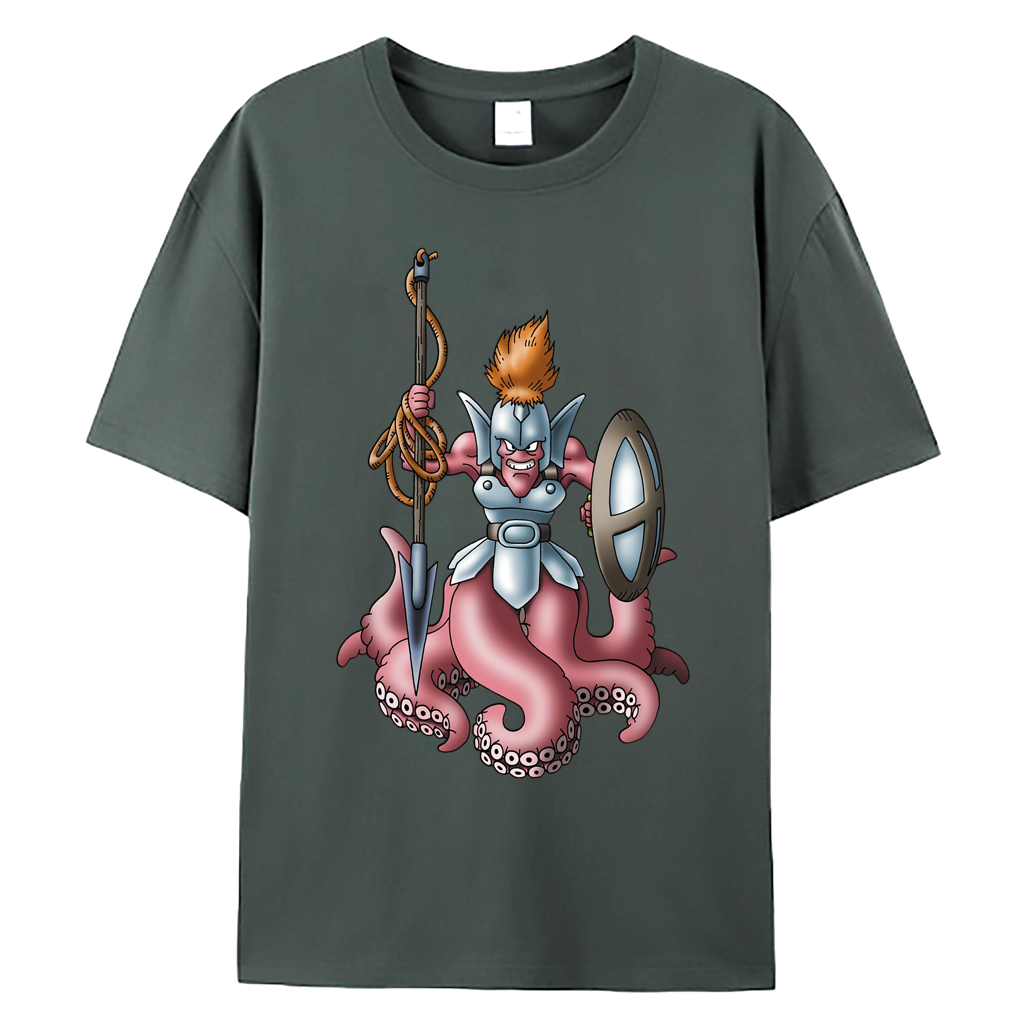（画像用） ドラゴンクエスト Doragon Kuesuto Dragon Quest 綿100％ メンズ半袖Tシャツ｜肌触りやわらか＆通気性